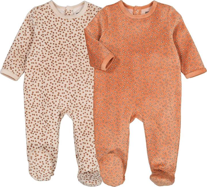 Actual product image La Redoute Collections 2-pack of one-piece velvet pyjamas (86)
