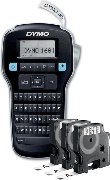 Actual product image Dymo LabelManager 160 Value Pack with 3 D1 tapes 12mm Qwerty