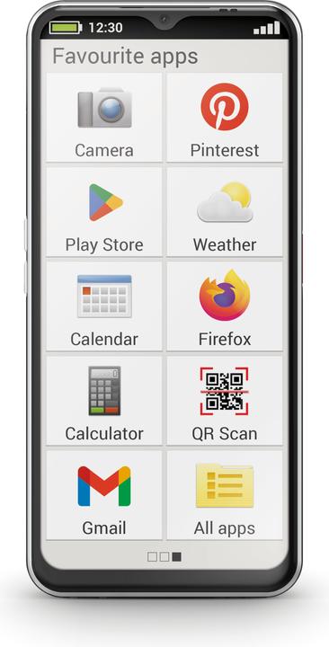 Produktbild Emporia SMART.6, Senioren-Smartphone (128 GB, Schwarz, 6.58", Single SIM, 50 Mpx, 5G)