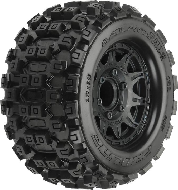 Image du produit Pro-Line Pneus Badlands MX28 All Terrain Truck avant/arrière (2)