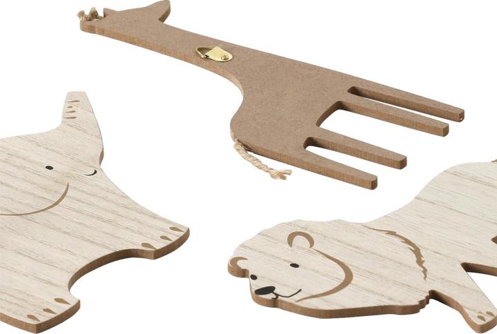 Produktbild Vertbaudet 3er-Set Kinderzimmer Wanddekoration DSCHUNGELTIERE (13.5 x 18 cm)