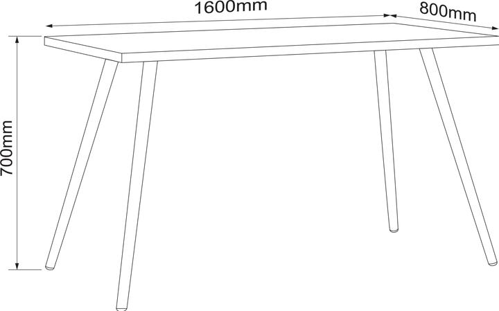 Actual product image VCM Holz Schreibtisch Bürotisch Salia 160x80 (1600 x 800 x 700 mm)