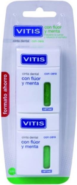 Produktbild Vitis Dental Tape mit Fluorid und Minze 2x50m (50 m)