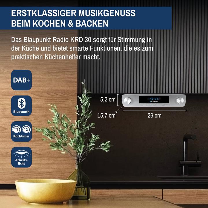 Produktbild Blaupunkt DAB+ Küchenradio mit Bluetooth | KRD 30