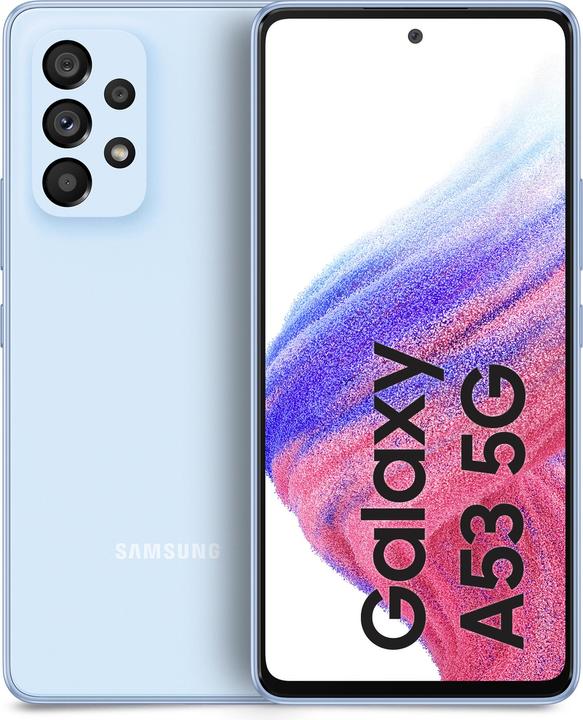 Samsung Galaxy A53 5G EU (128 GB, Awesome Blue, 6.50", Dual SIM, 64 Mpx, 5G)