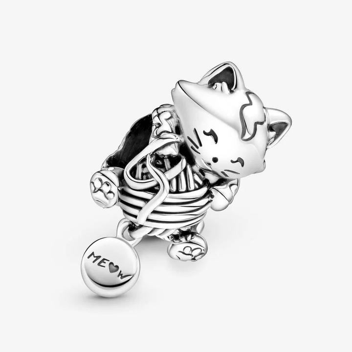 Actual product image Pandora Kitten & yarn ball (Sterling silver 925)