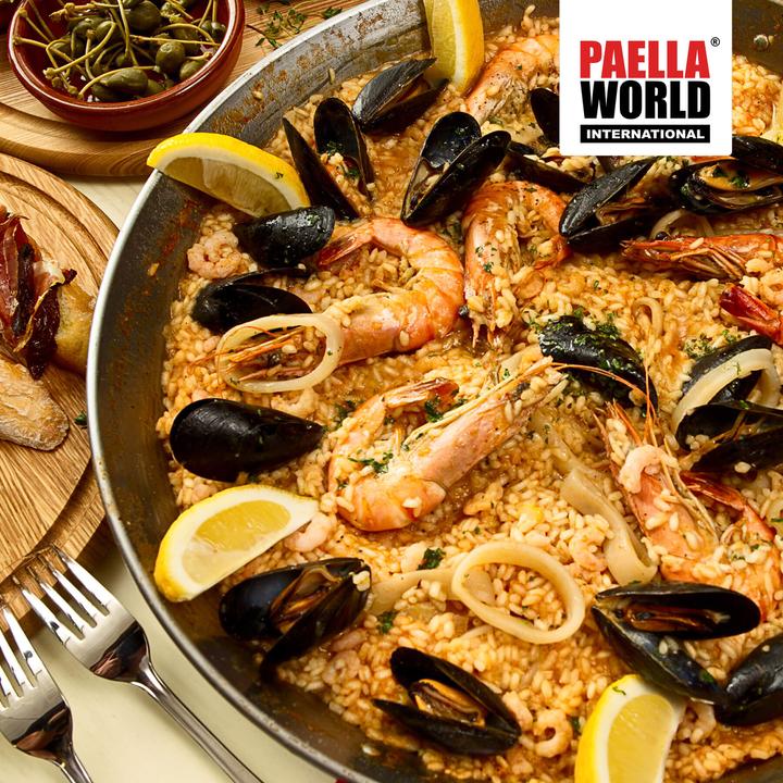 Produktbild All'Grill Paella-Pfanne aus Edelstahl Ø 70 cm (70 cm, Paella Pfanne, Edelstahl)