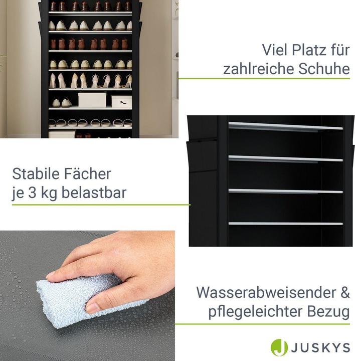 Actual product image Juskys Shoe cabinet (88 x 160 x 28 cm)