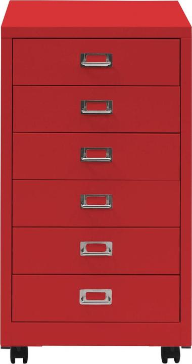 Actual product image Mendler Mobile pedestal HWC-L49, metal 75x40x41cm 6 drawers, red