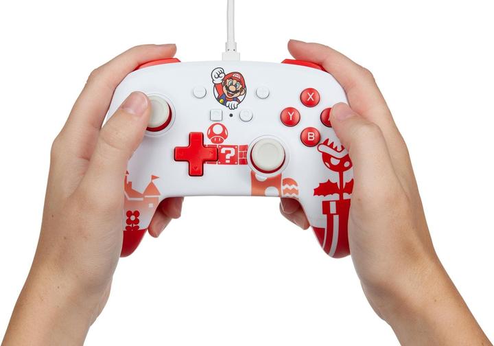 Immagine prodotto PowerA Controller per Nintendo Switch (con cavo, Mario Red/White, licenza ufficiale) (Switch)