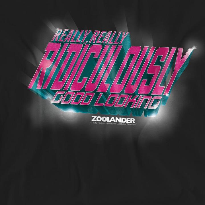 Actual product image Zoolander Unisex Adult Ridiculously Good Looking T-Shirt (XL)