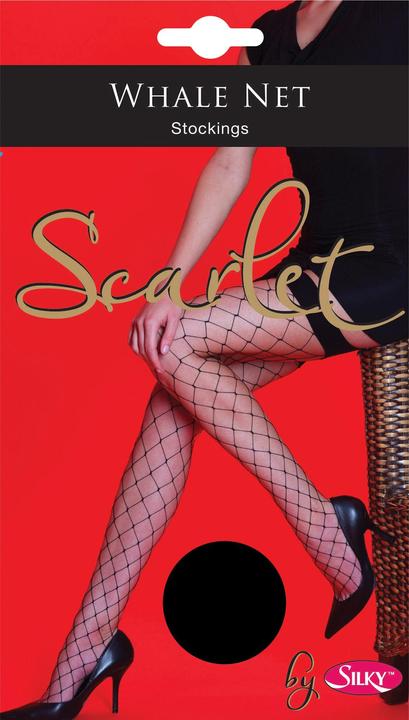 Image du produit Silky Bas résille Scarlet avec grand motif résille (M)