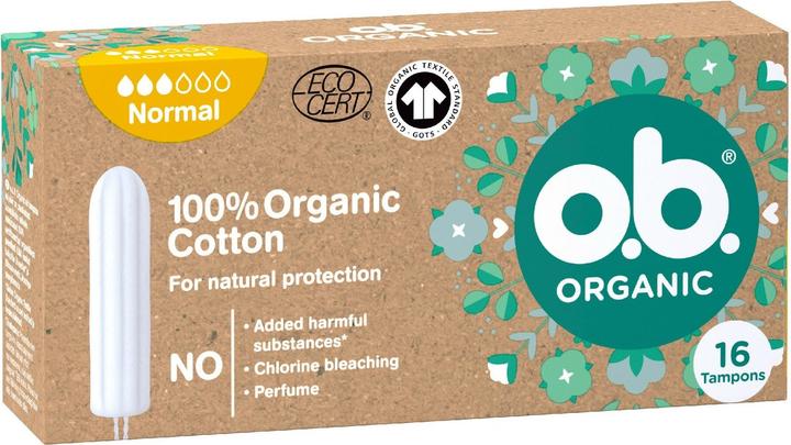 Image du produit o.b. Tampons organiques normaux - Variant : 16 ks (16 x, Normal)