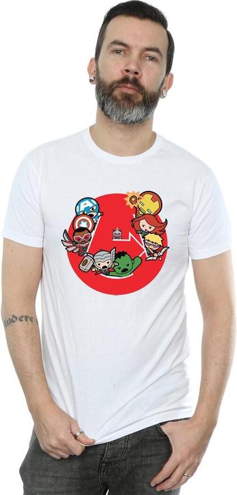 Actual product image Mens Kawaii Avengers Ready Steady War T-Shirt (XXL)