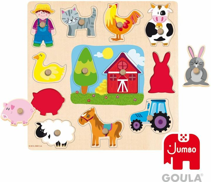 Produktbild Goula Puzzle Silhouette Bauernhof (12 Teile)