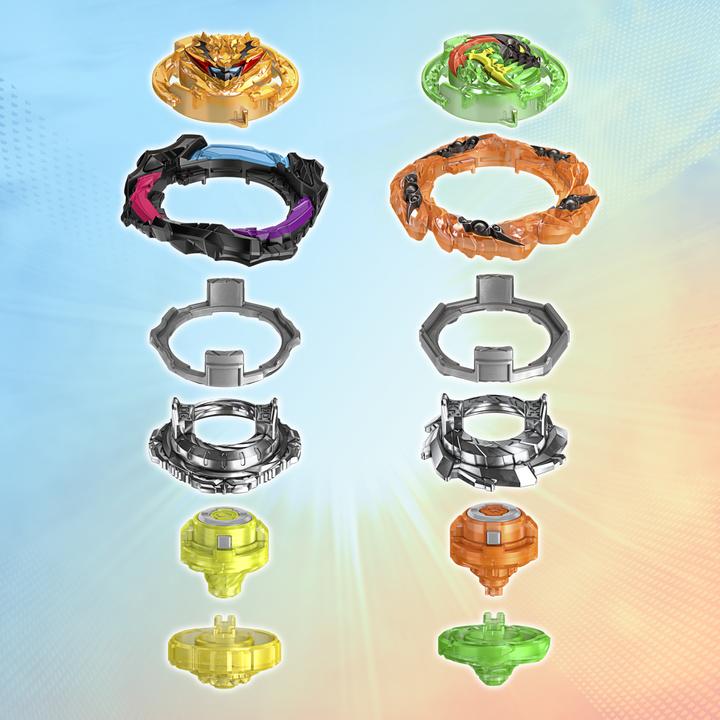 Actual product image Hasbro Beyblade Burst QuadStrike Light Ignite Beyblade Stadium Battle Set (German, French, Italian, English, Dutch, Swedish, Norwegian, Polish)