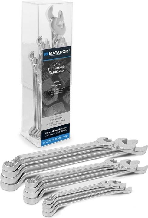 Produktbild Matador Ring schlüssel Satz 12teilig 10 32 mm (10 mm, 11 mm, 12 mm, 13 mm, 14 mm, 17 mm, 19 mm, 22 mm, 24 mm, 27 mm, 30 mm, 32 mm)