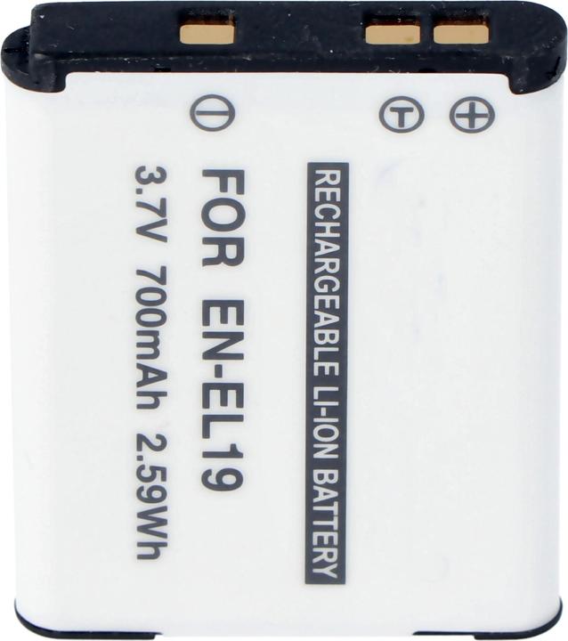 Image du produit AccuCell Batterie compatible avec EN-EL19, COOLPIX S2500, S3100, S4100