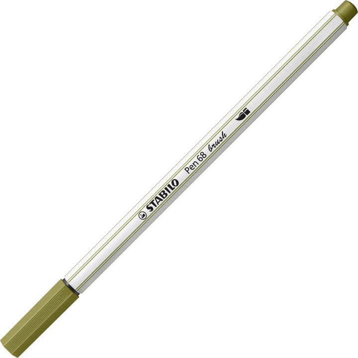 Actual product image STABILO Pen 68 brush Premium felt-tip pen (Mud Green, 1 x)