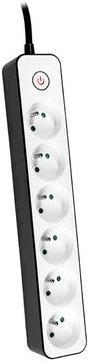 Actual product image Tracer Zebra Black, White 6 AC outlet(s) (6 x, CEE, 1.50 m)