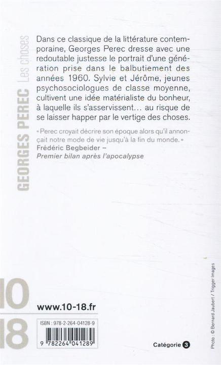 Immagine prodotto Les choses (Francese, Perec Georges, 2005)