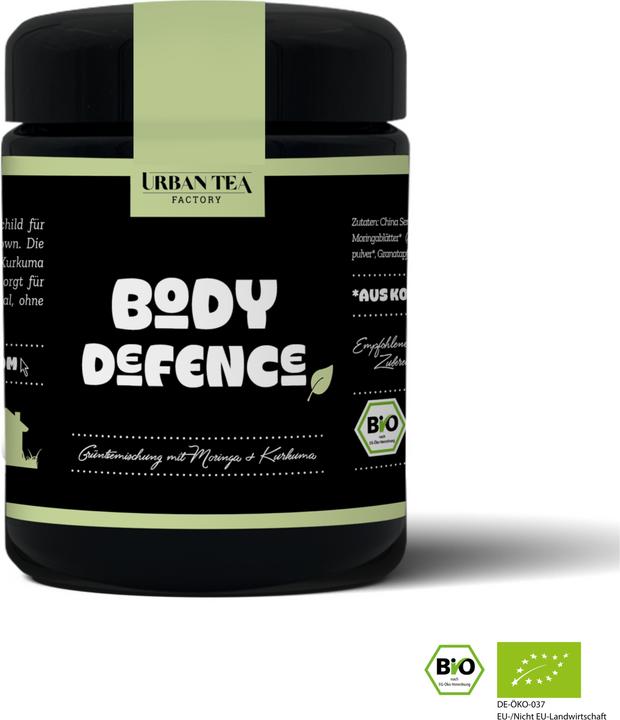 Urban Tea Factory Body Defence - Green tea blend with moringa & turmeric - organic glass