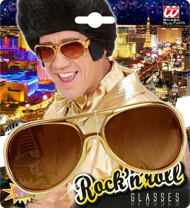 Image du produit Widmann Lunettes Elvis avec favoris or
