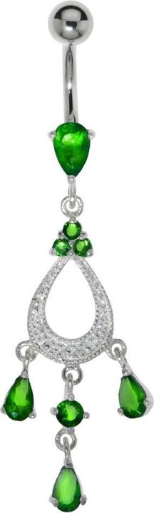 Image du produit Bijouteria Piercing nombril (Acier chirurgical 316L, Argent 925, Zircone)