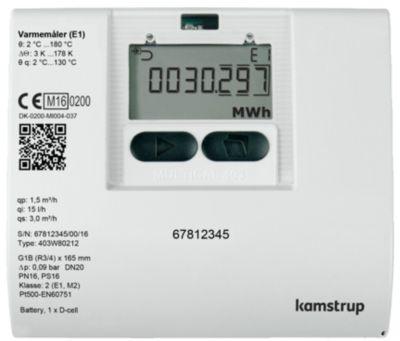 Image du produit Kamstrup Varmemåler MULTICAL® 403 1,5M³/H / 110mm / 3/4" med batteri pour montage arrière