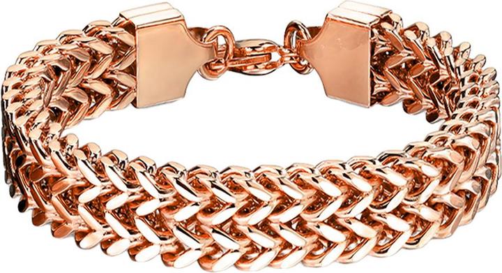 Produktbild Star Piercing Armband rosegold zweireihige Weizen (21.60 cm, ohne Messing, Chirurgenstahl 316L)