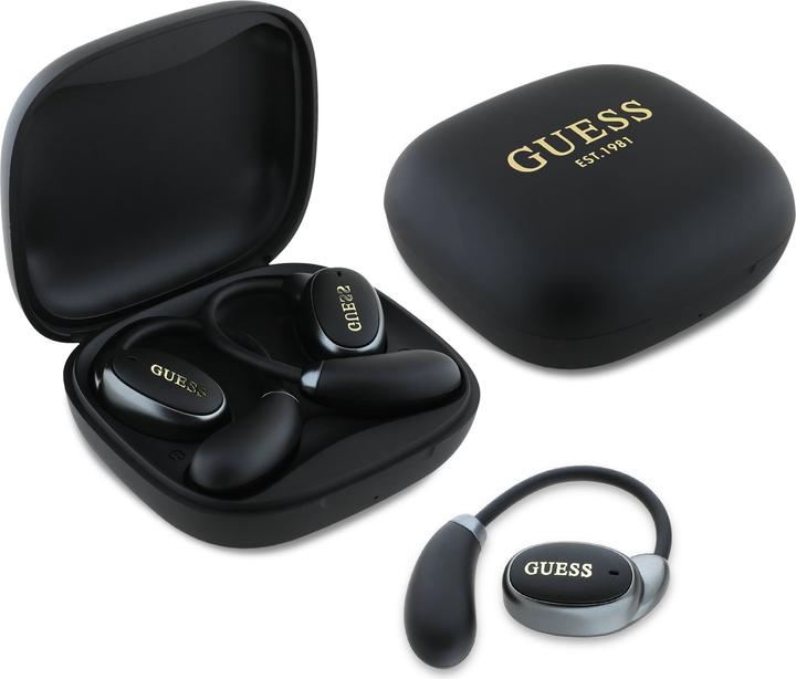 Image du produit Guess Satin Classic Logo OWS Wireless Earphones - black (8 h, Sans fil)