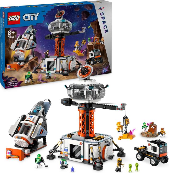 Immagine prodotto LEGO 60434 Base spaziale con rampa di lancio (60434, LEGO City)
