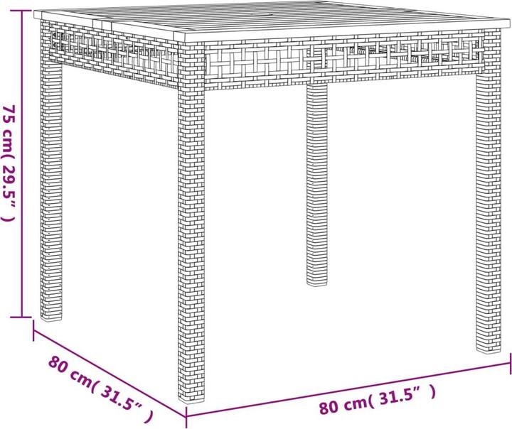 Immagine prodotto VidaXL Tavolo da giardino (80 cm)