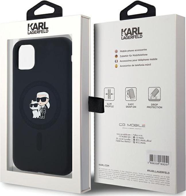 Produktbild Karl Lagerfeld KLHMN61SCMKCRHK iPhone 11 / Xr 6.1" czarny/black hardcase Silicone Karl & Choupette M (Apple iPhone 11)