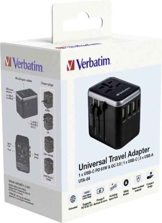 Actual product image Verbatim Universal Travel Adapter