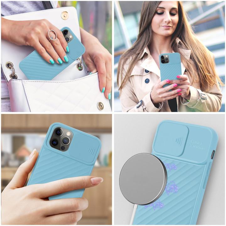 Immagine prodotto Cadorabo Cover in TPU con protezione della fotocamera (Apple iPhone 13 Pro)