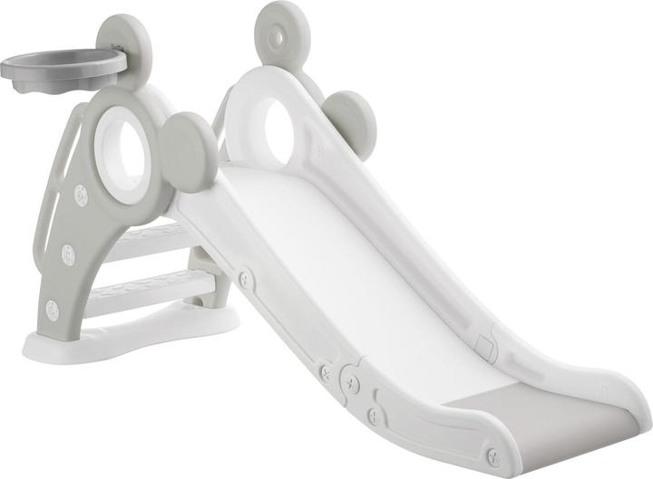 tectake children's slide Joy, with basketball hoop, foldable