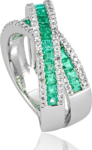 Produktbild Breuning RING - E.SMARAGD/Brill. 0,583 Ct. H/si (49, 585/14 K Gold)