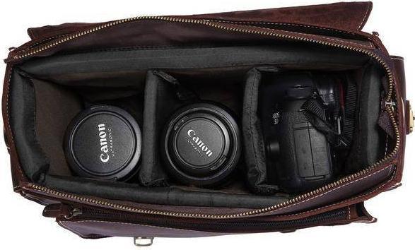 Actual product image Only-Bags.Store Leather Camera Bag, Camera Satchel Bag, Vintage Shoulder Camera Bag, Genuine Leather Saddle Bag (Camera shoulder bag)