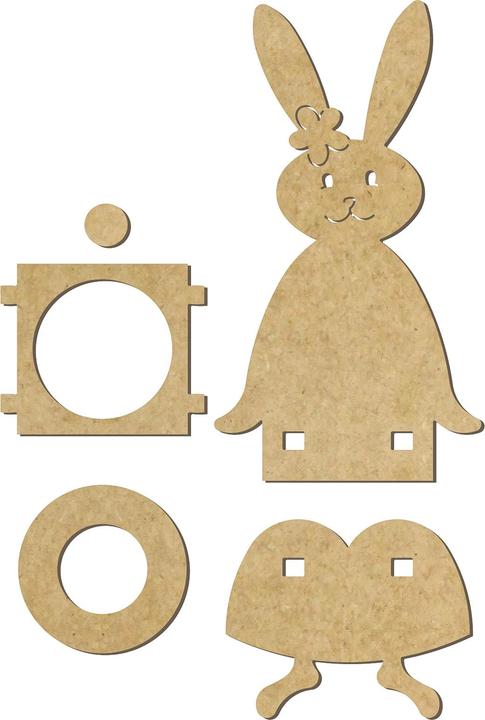Produktbild VBS Kantenhocker "Häsin Daisy", MDF-Holz,ca.H 21,5 x B 9,5 x T 7,5 cm