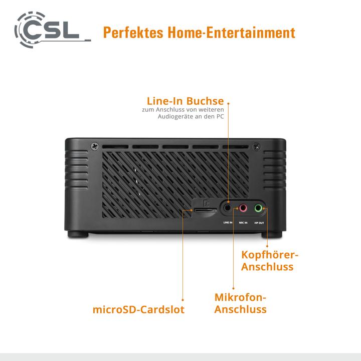 Produktbild CSL Mini-PC X300 (AMD Ryzen 3 3200G, 8 GB, 500 GB, Radeon RX Vega 8)