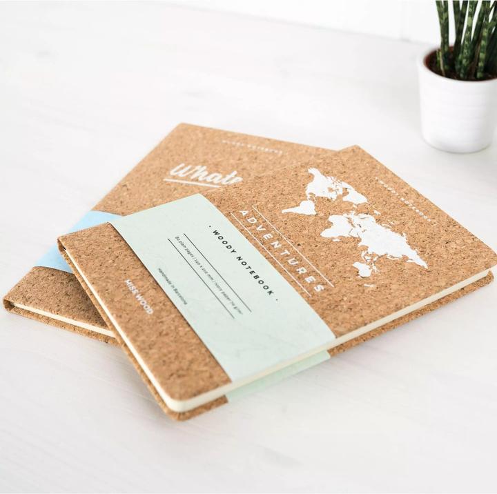 Image du produit Miss wood Woody Notebook Cork - A5 - Begins Today (A5, Blanc, Couverture rigide)