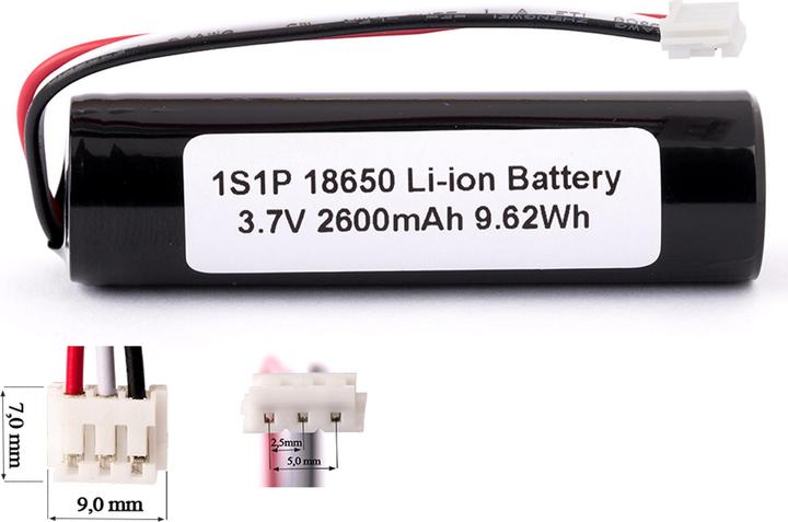 Actual product image Keeppower Battery 1S1P 18650 with BMS protection 18650 26J (1 pcs., 18650, 2600 mAh)