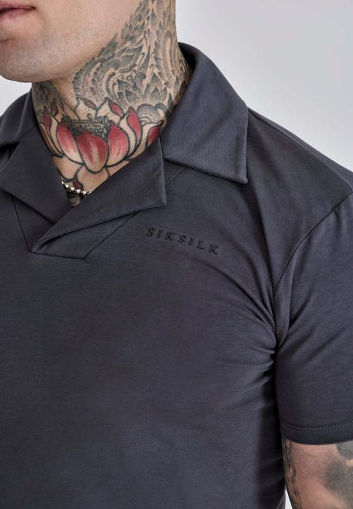 Actual product image Siksilk T-Shirt Smart Revere Polo - Muscle Fit (L)