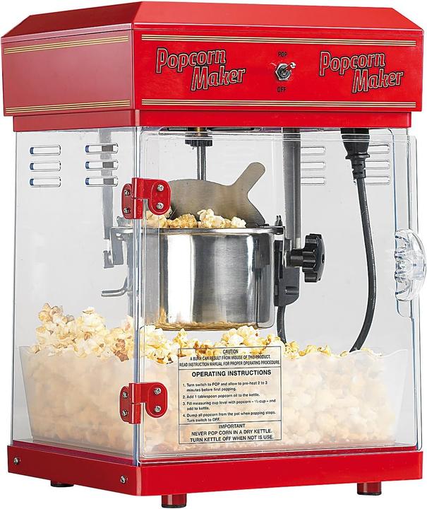 Image du produit Rosenstein & Söhne Machine à pop-corn professionnelle "Cinema" avec chariot en design rétro