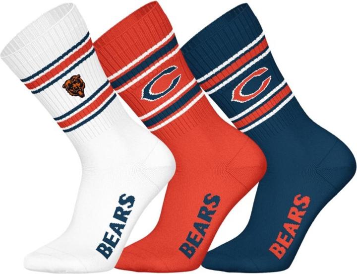 Immagine prodotto Barefoot Chicago Bears 3pk Crew Socks 43-46 (43 - 46)