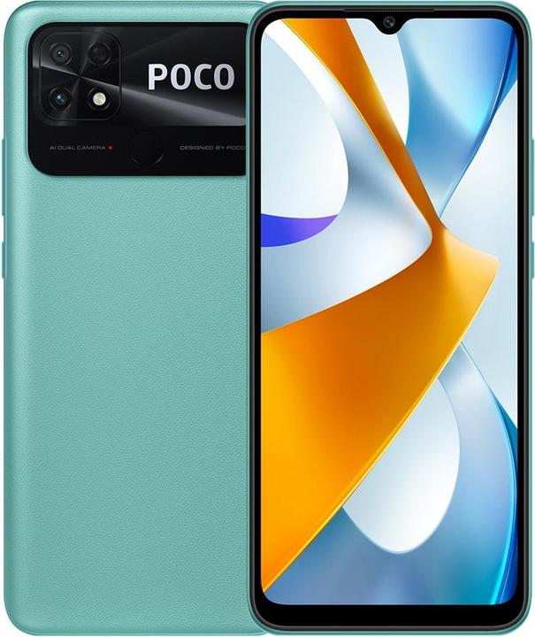 Actual product image Xiaomi Poco C40 (32 GB, Coral Green, 6.71", Dual SIM, 13 Mpx, 4G)