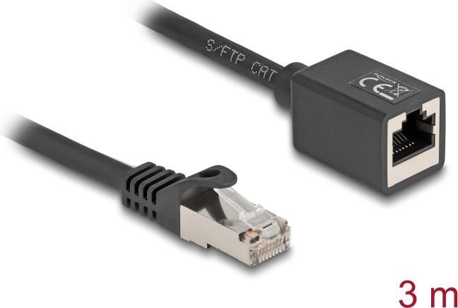Actual product image Delock Network extension cable RJ45 plug to RJ45 socket (S/FTP, CAT6a, 3 m)