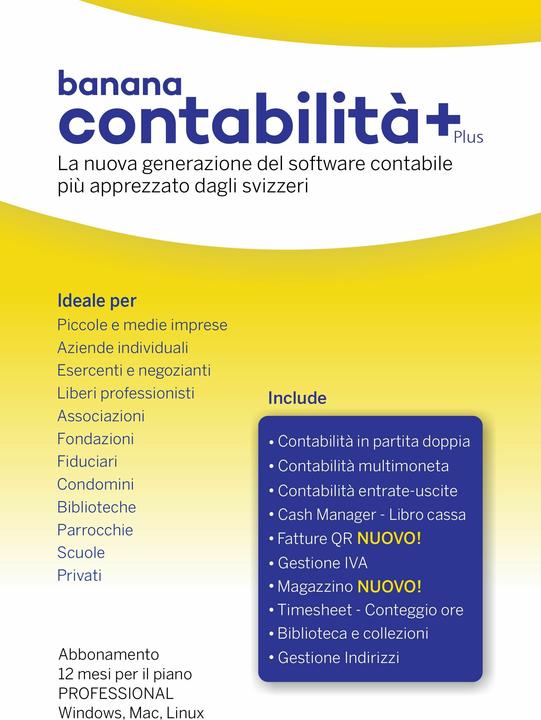 Produktbild Banana Contabilità Plus (12 Monate)