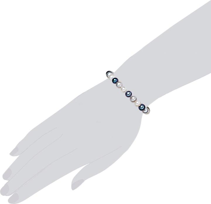 Immagine prodotto Valero Pearls Perle d'acqua dolce da donna in argento 925 - 2246 (20 cm, Argento)